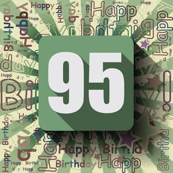 95 Feliz cumpleaños de fondo — Archivo Imágenes Vectoriales