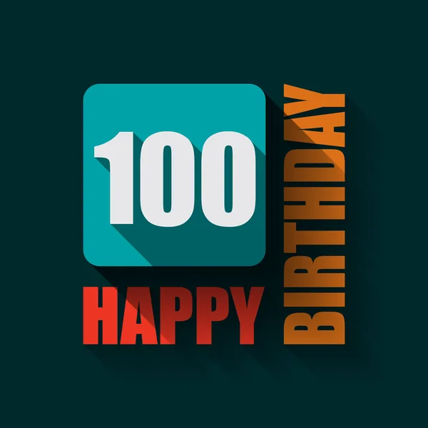 100 urodziny szczęśliwy tło — Wektor stockowy