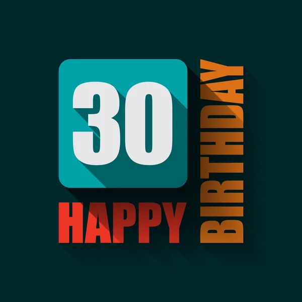 30 Buon compleanno sfondo — Vettoriale Stock