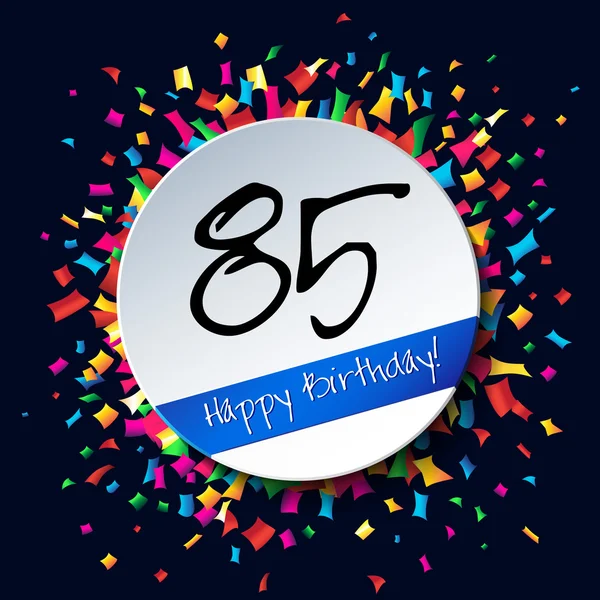 85 happy Birthday háttér — Stock Vector