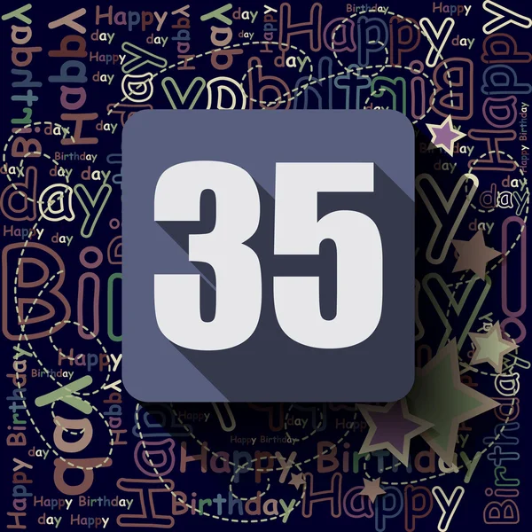 35 happy Birthday arka plan — Stok Vektör