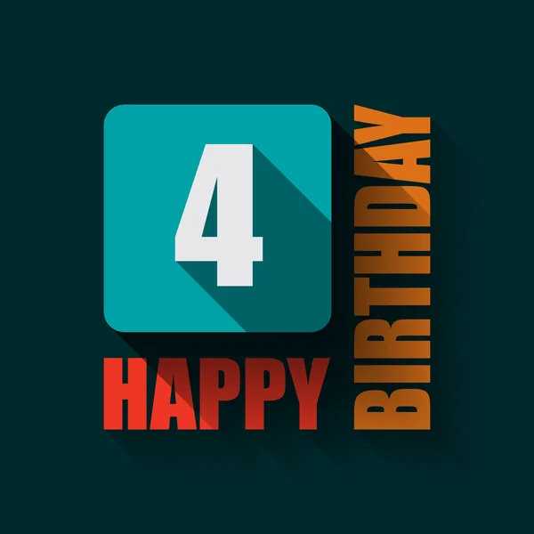 4 happy Birthday bakgrund — Stock vektor