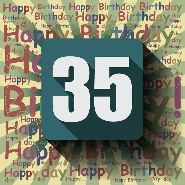 35 happy Birthday bakgrund — Stock vektor