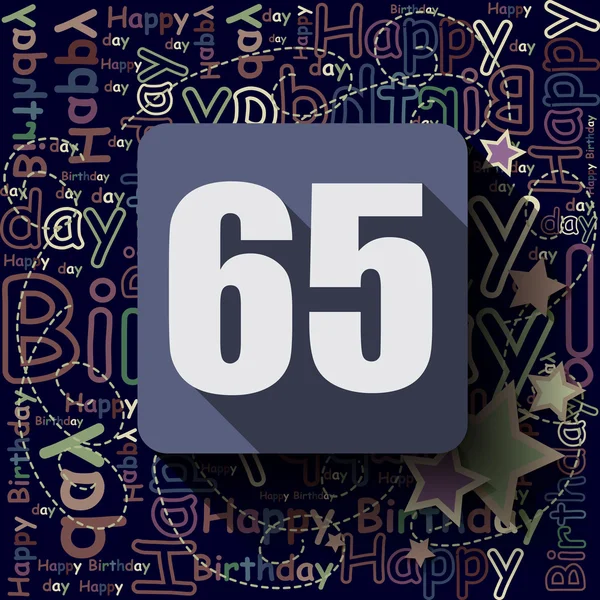 65 happy Birthday achtergrond — Stockvector