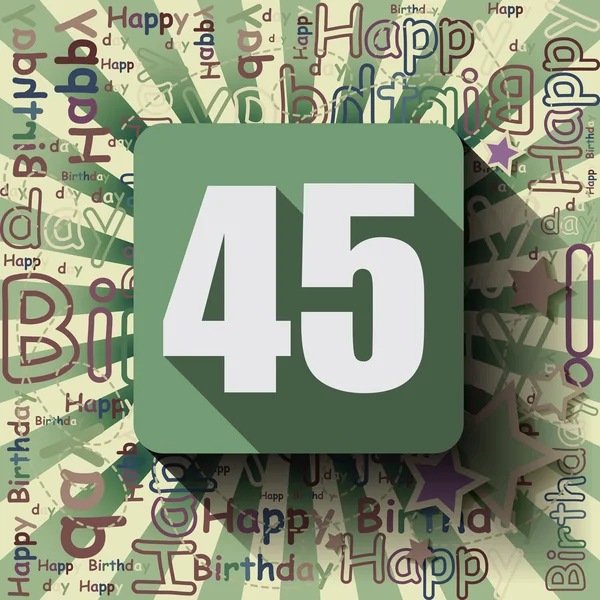 45 happy Birthday achtergrond — Stockvector