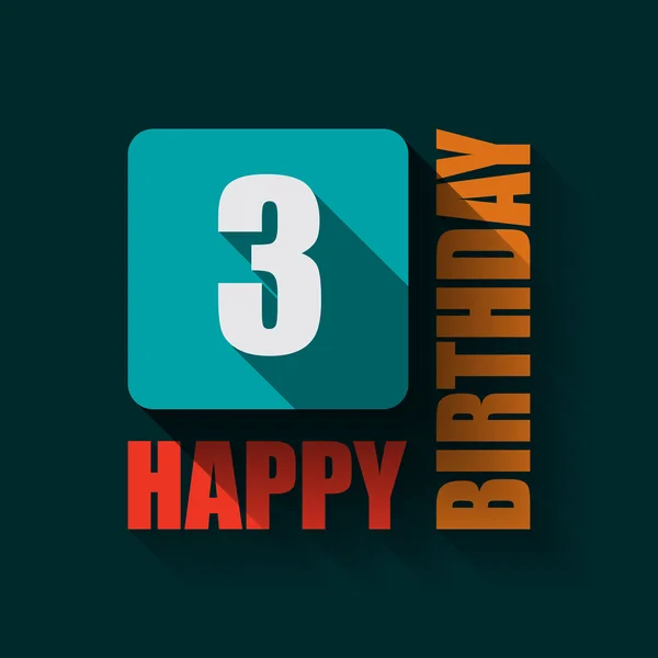 3 Buon compleanno sfondo — Vettoriale Stock