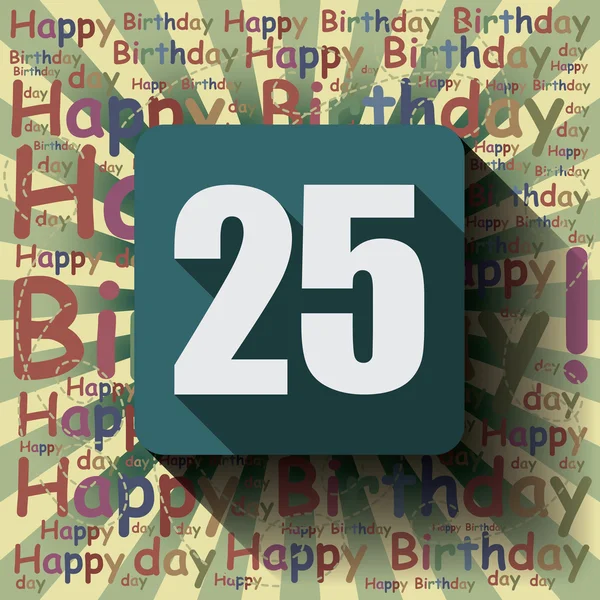 25 Buon compleanno sfondo — Vettoriale Stock