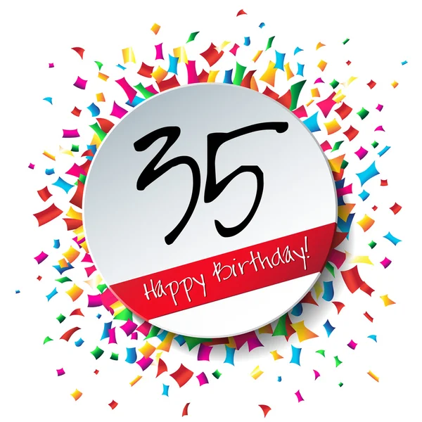 35 Feliz aniversário fundo — Vetor de Stock