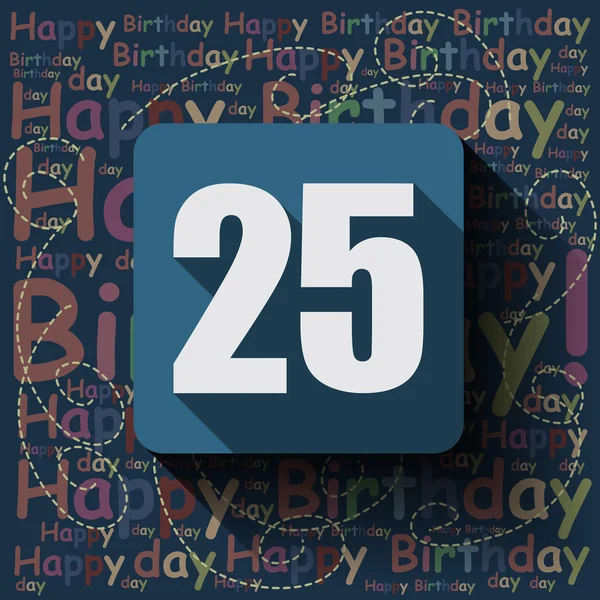 25 happy Birthday achtergrond — Stockvector