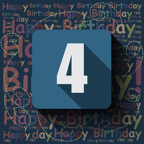 4 Happy Birthday background — Stock Vector