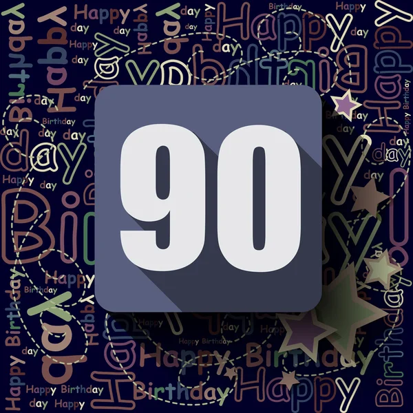 90 Happy Birthday — стоковый вектор