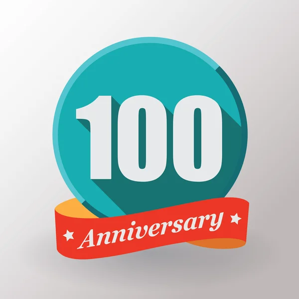 Etiqueta de aniversário 100 — Vetor de Stock