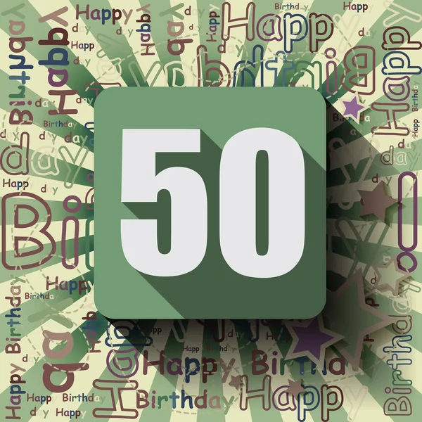 50 happy Birthday bakgrund — Stock vektor