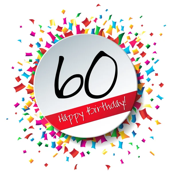 60 urodziny szczęśliwy tło — Wektor stockowy