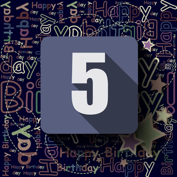 5 Feliz cumpleaños de fondo — Vector de stock
