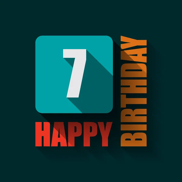 7 Feliz aniversário de fundo — Vetor de Stock