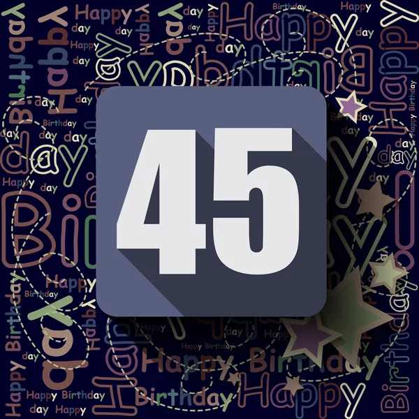 45 happy Birthday bakgrund — Stock vektor