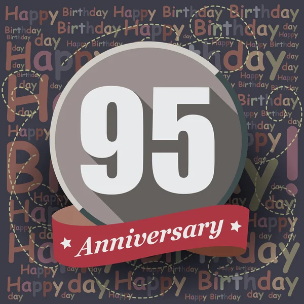 95 Happy Birthday Anniversary background — Stock Vector