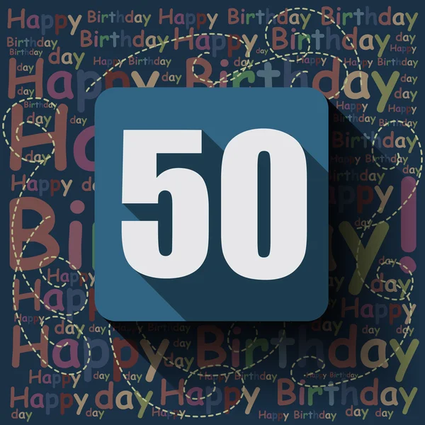 50 urodziny szczęśliwy tło — Wektor stockowy