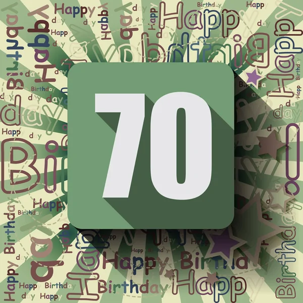 70 Buon compleanno sfondo — Vettoriale Stock