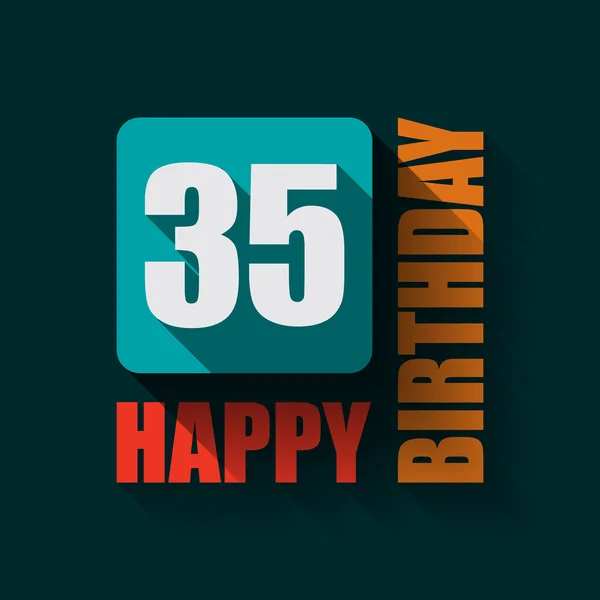 35 happy Birthday bakgrund — Stock vektor