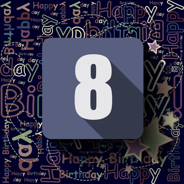 8 Happy Birthday background — Stock Vector