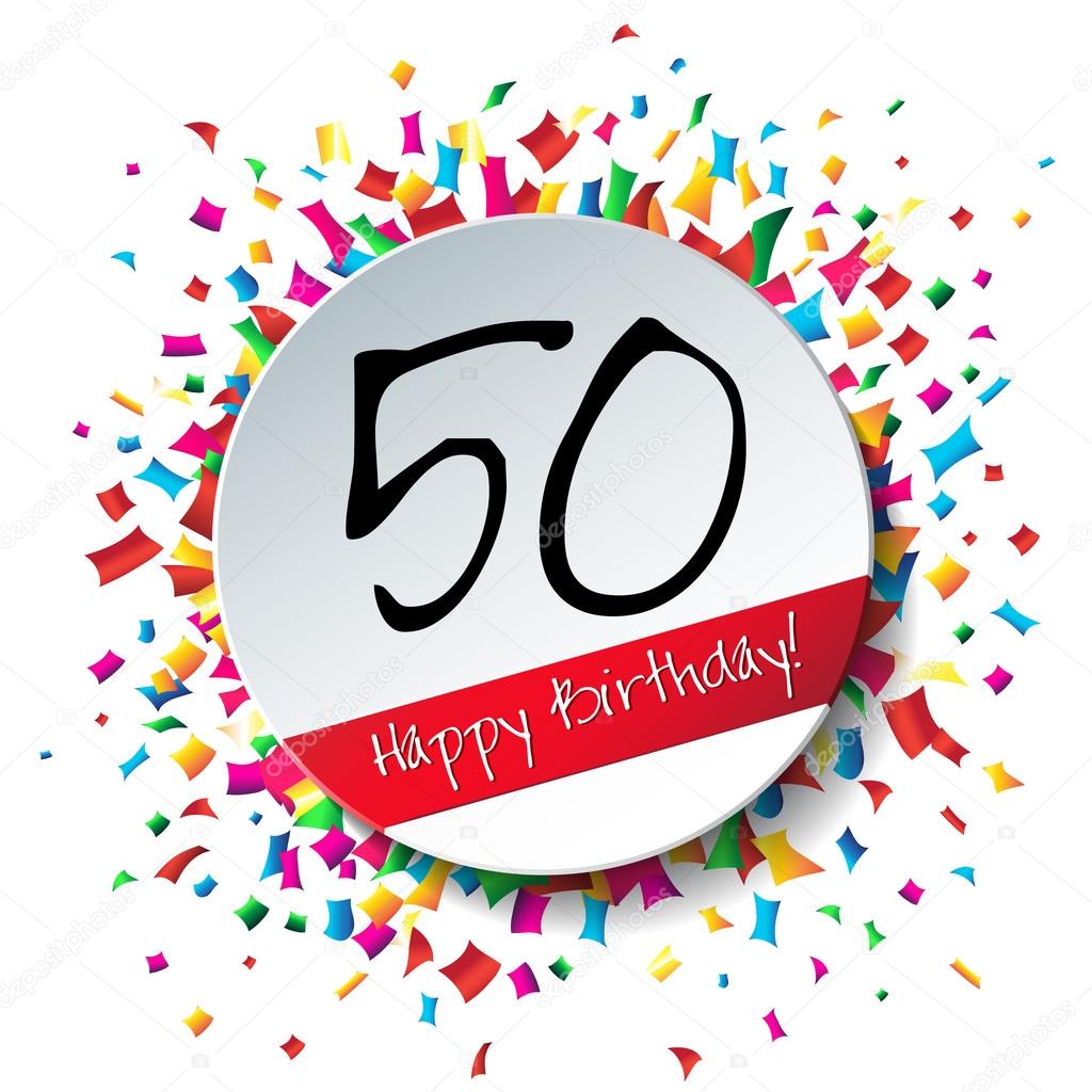 50 Happy Birthday background — Stock Vector © GalaStudio #61576437