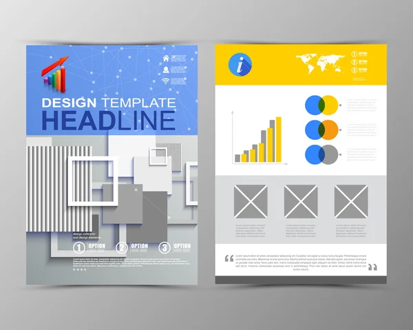 Modelo de brochura geométrica . — Vetor de Stock