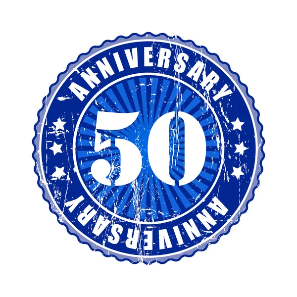 50 Years anniversary stamp. — Stock Vector