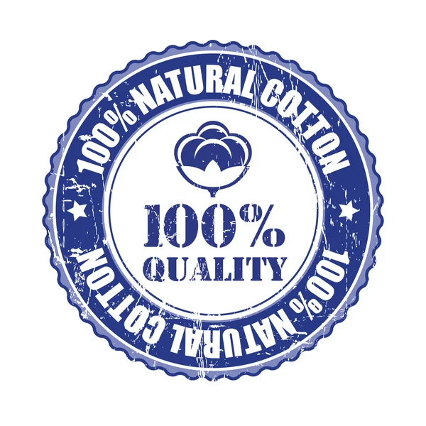 100 Prozent hochwertige Baumwolle — Stockvektor