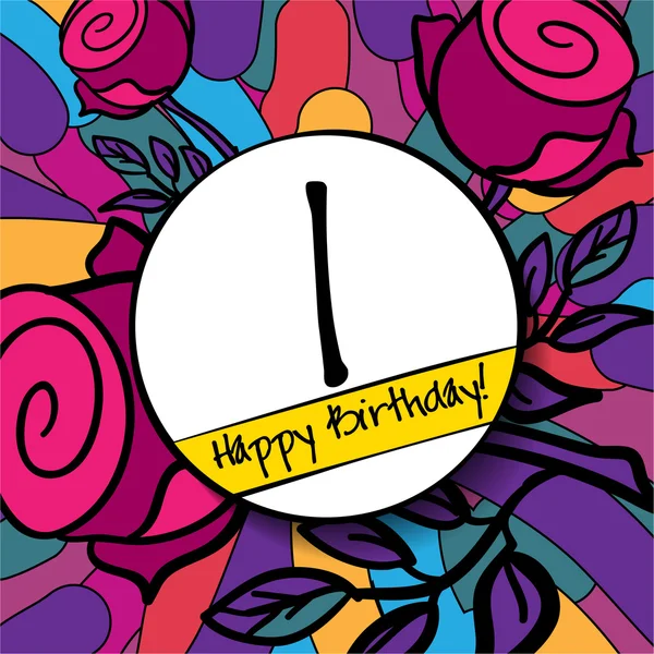 1 Happy Birthday background — Stock Vector