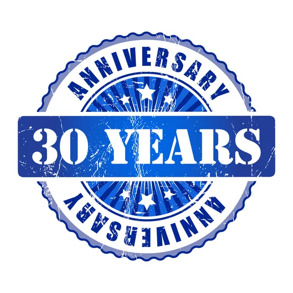 30 anni francobollo anniversario . — Vettoriale Stock