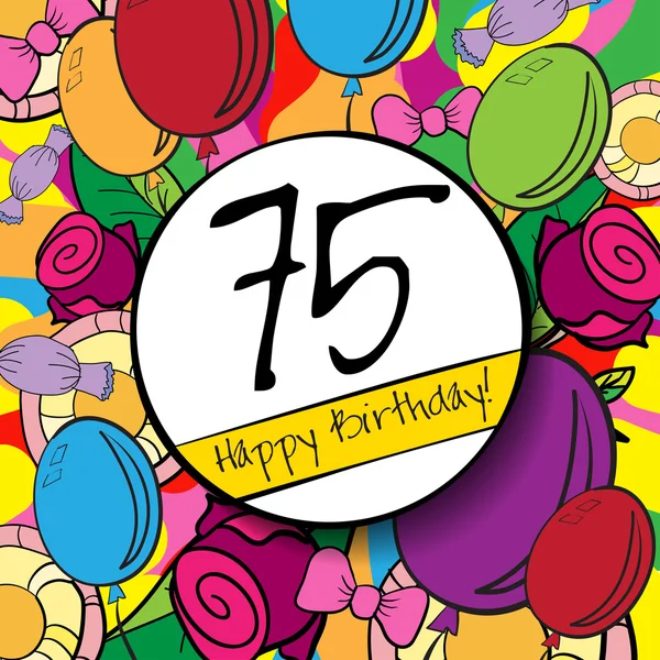 75  Happy Birthday background — Stock Vector