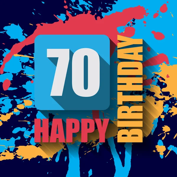 70 Happy Birthday background — Stock Vector