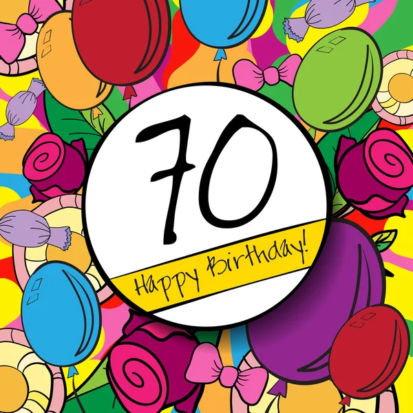 70 happy Birthday achtergrond — Stockvector