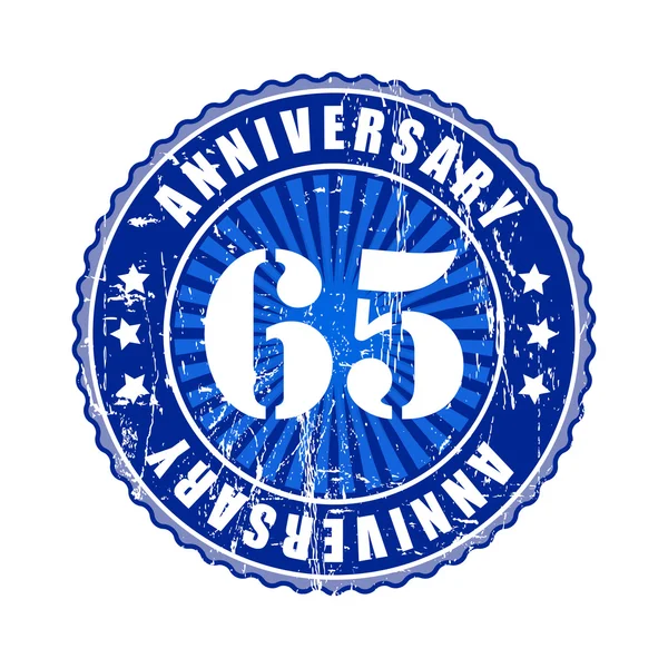 65 anni francobollo anniversario . — Vettoriale Stock