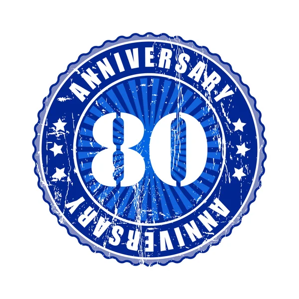 80 ans timbre anniversaire . — Image vectorielle