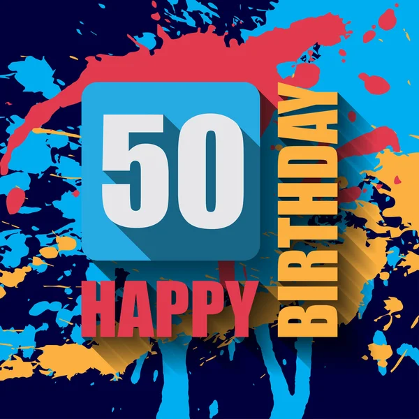 50 happy Birthday bakgrund — Stock vektor