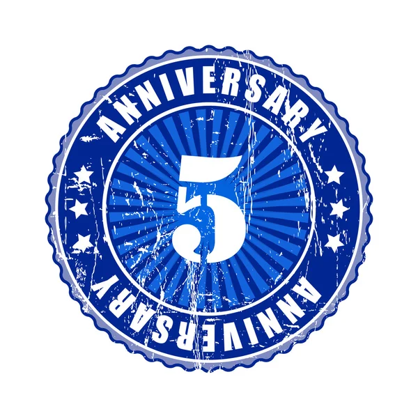 5 Years anniversary stamp. — Stockvector