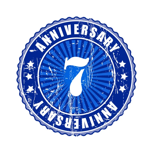 7 Years anniversary stamp. — Stock Vector