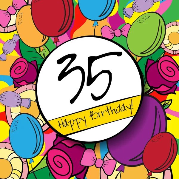 35 happy Birthday achtergrond — Stockvector