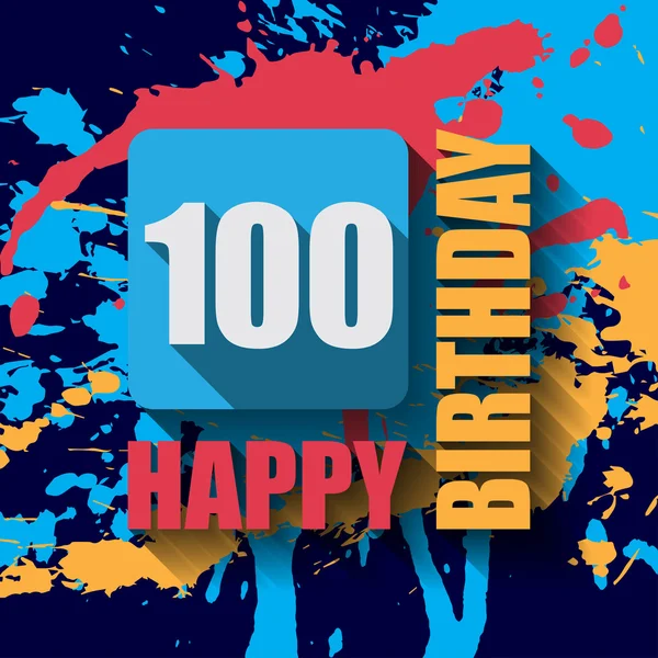 100 happy Birthday achtergrond — Stockvector