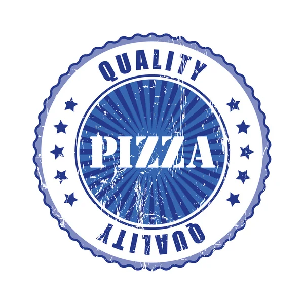 Timbre qualité pizza . — Image vectorielle