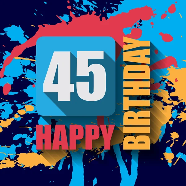 45 happy Birthday bakgrund — Stock vektor