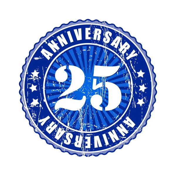 25 años sello de aniversario . — Vector de stock