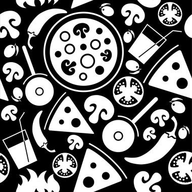 Dikişsiz pizza desen.
