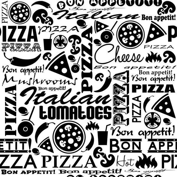 Бесшовный рисунок пиццы