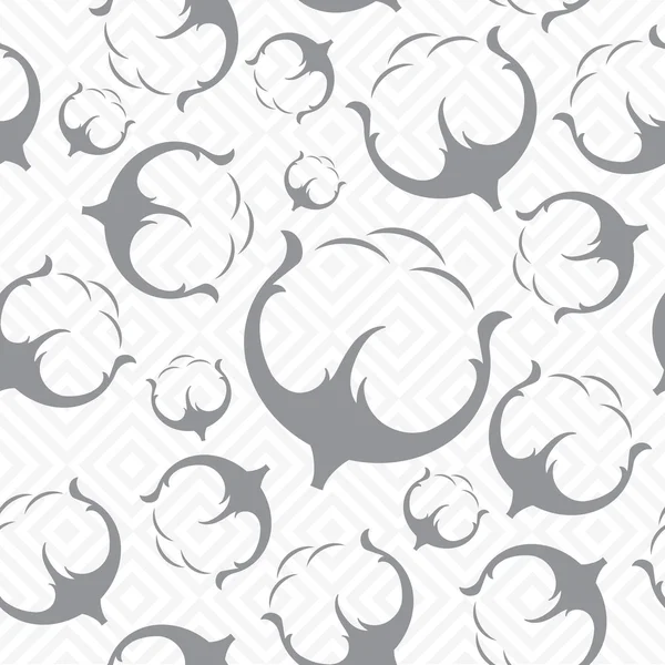 Cotton seamless pattern. — Stock Vector