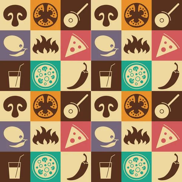 Ensemble d'icônes de pizza — Image vectorielle