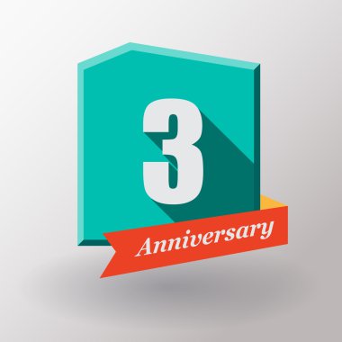 Kurdele ile 3 yıl dönümü etiket